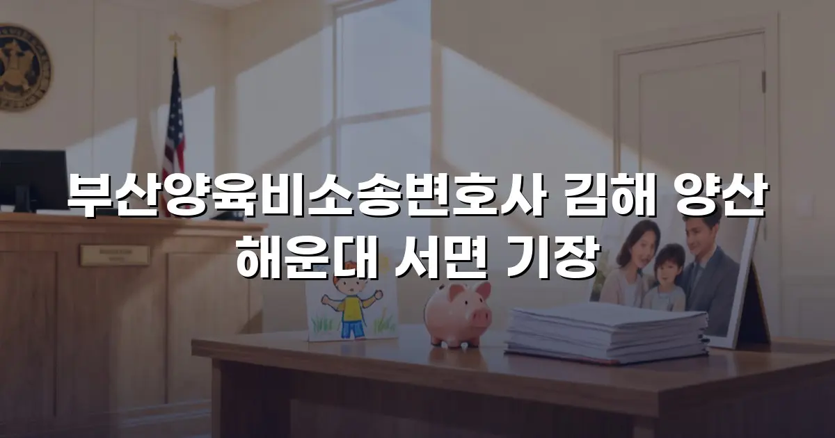 부산양육비소송변호사 김해 양산 해운대 서면 기장