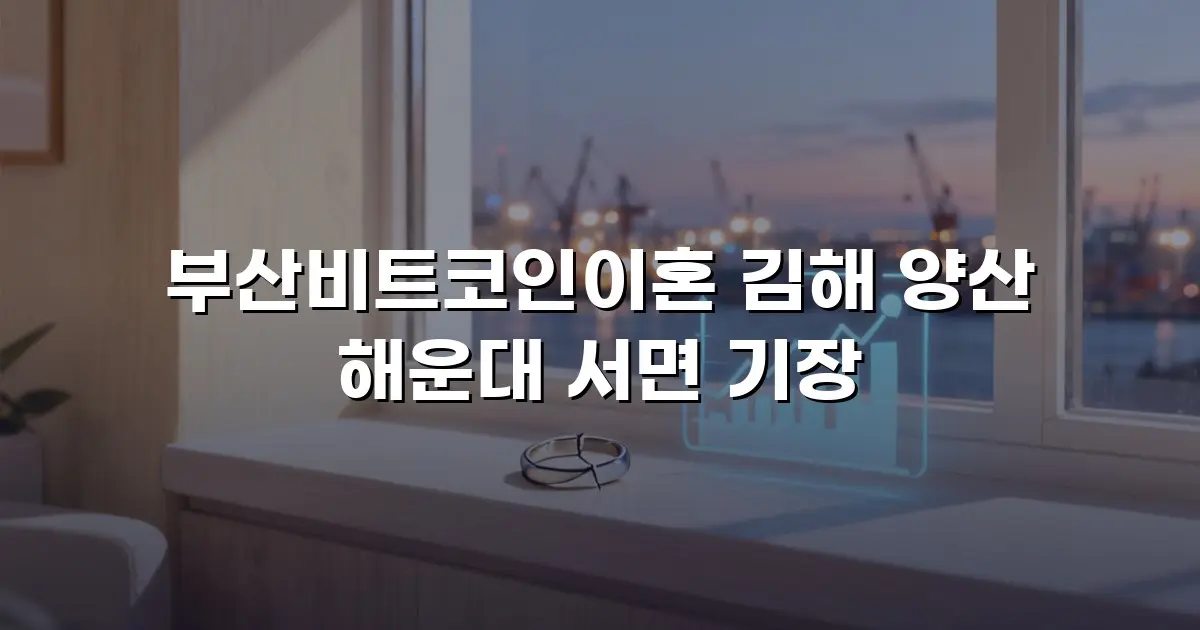부산비트코인이혼 김해 양산 해운대 서면 기장