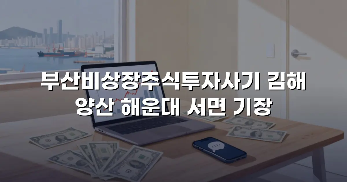 부산비상장주식투자사기 김해 양산 해운대 서면 기장