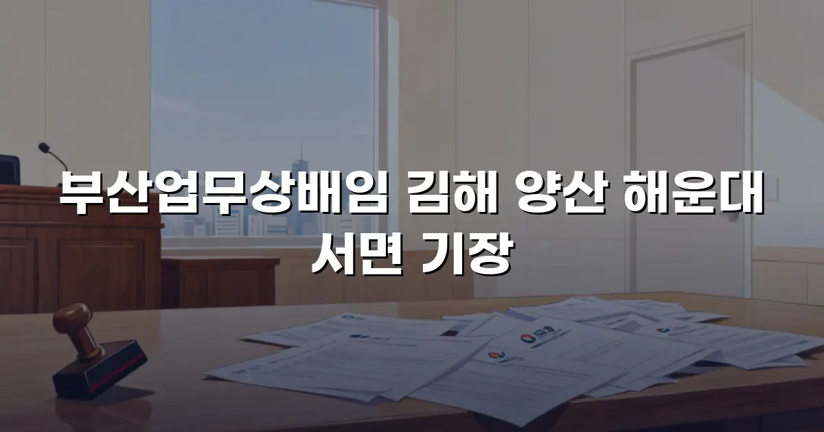 부산업무상배임 김해 양산 해운대 서면 기장