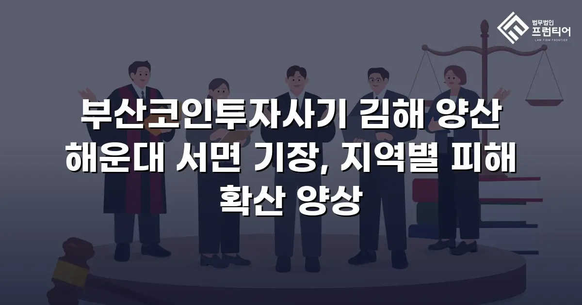 부산코인투자사기 김해 양산 해운대 서면 기장, 지역별 피해 확산 양상