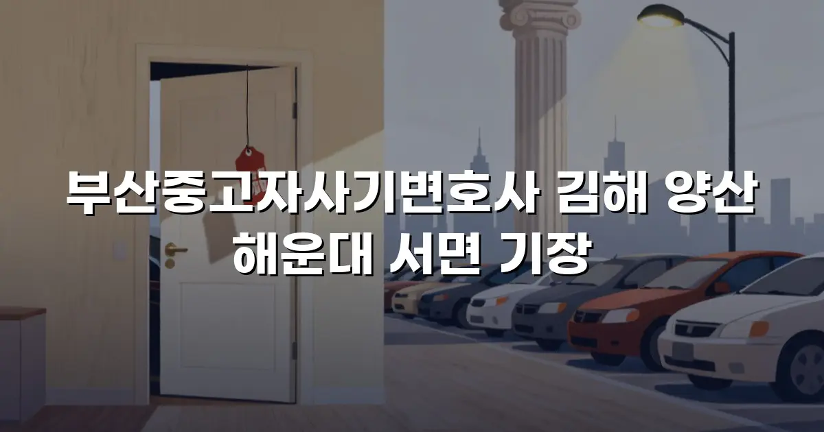 부산중고자사기변호사 김해 양산 해운대 서면 기장