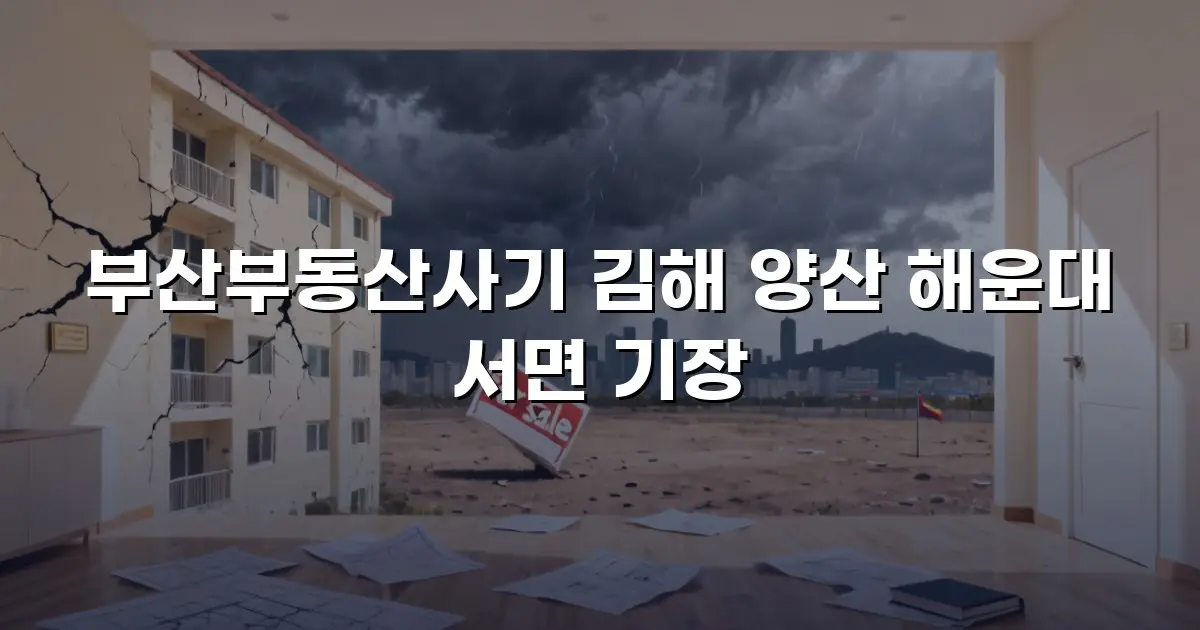 부산부동산사기 김해 양산 해운대 서면 기장