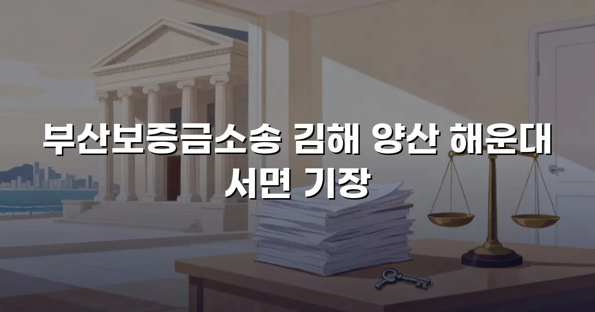 부산보증금소송 김해 양산 해운대 서면 기장