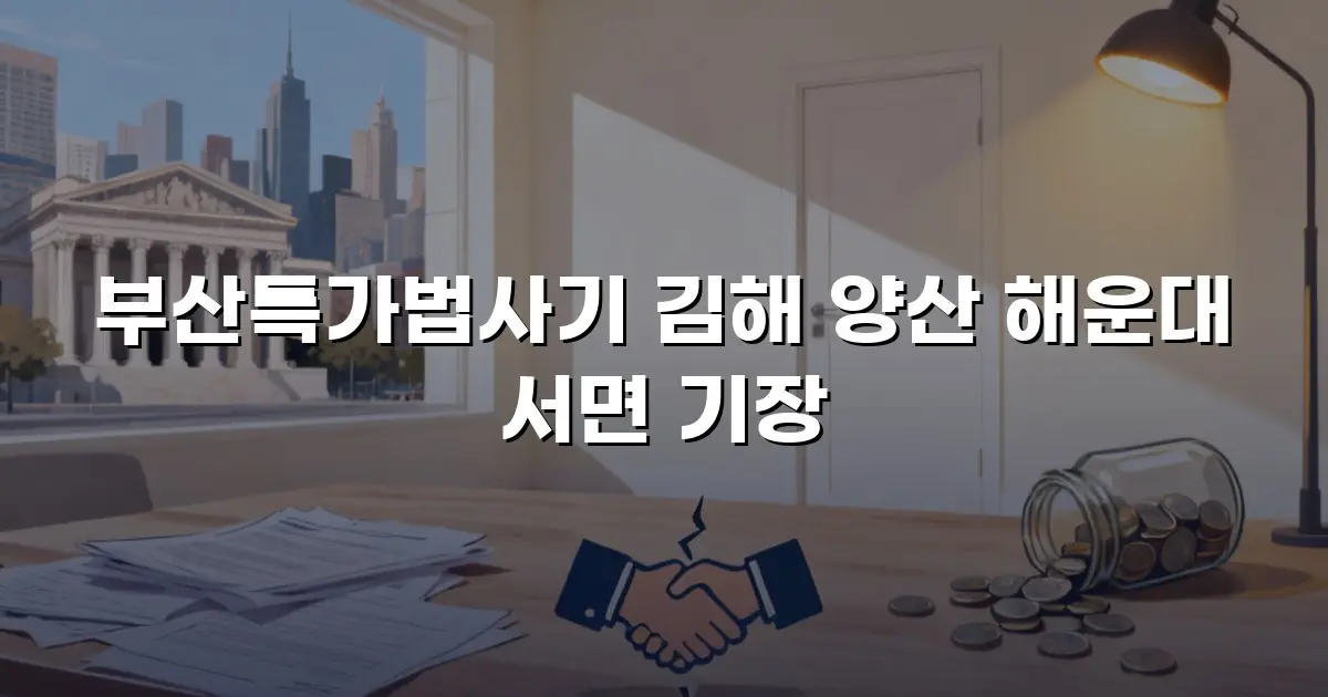부산특가법사기 김해 양산 해운대 서면 기장
