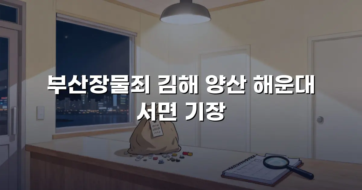부산장물죄 김해 양산 해운대 서면 기장