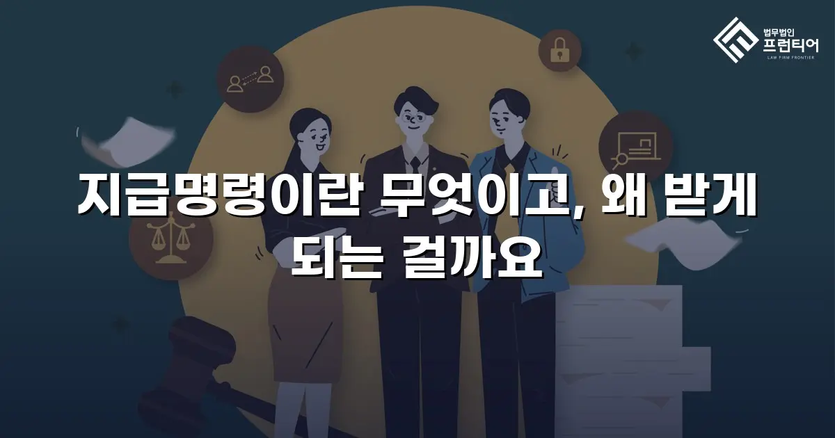 지급명령이란 무엇이고, 왜 받게 되는 걸까요
