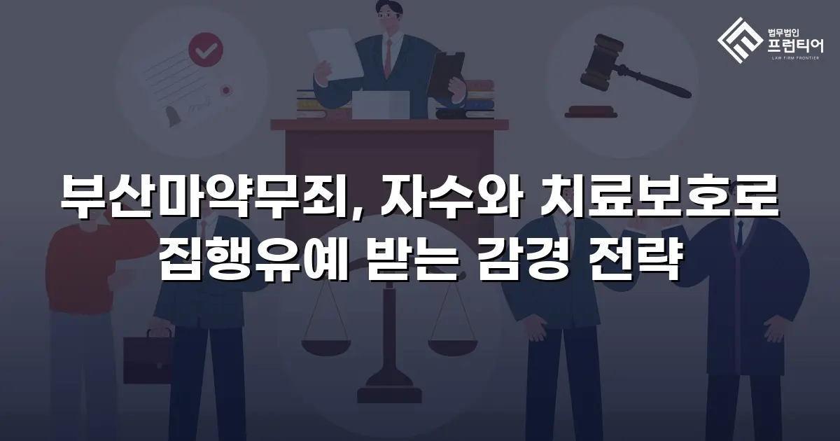 부산마약무죄, 자수와 치료보호로 집행유예 받는 감경 전략