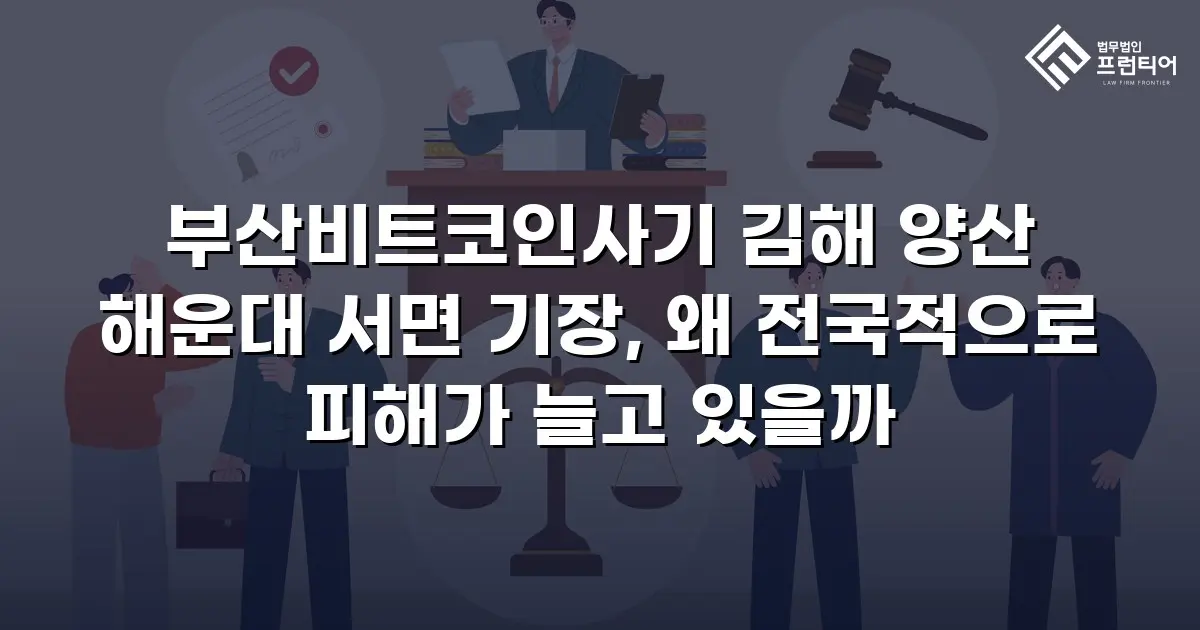 부산비트코인사기 김해 양산 해운대 서면 기장, 왜 전국적으로 피해가 늘고 있을까
