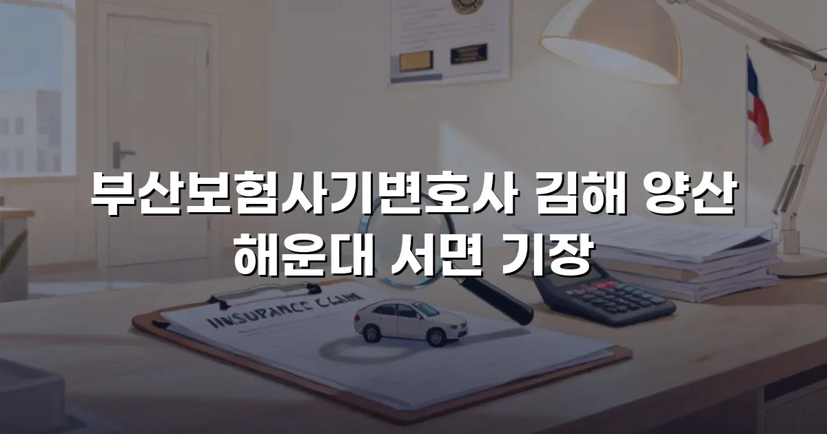 부산보험사기변호사 김해 양산 해운대 서면 기장