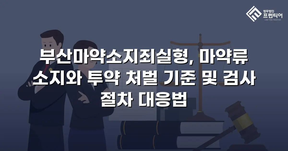 부산마약소지죄실형, 마약류 소지와 투약 처벌 기준 및 검사 절차 대응법