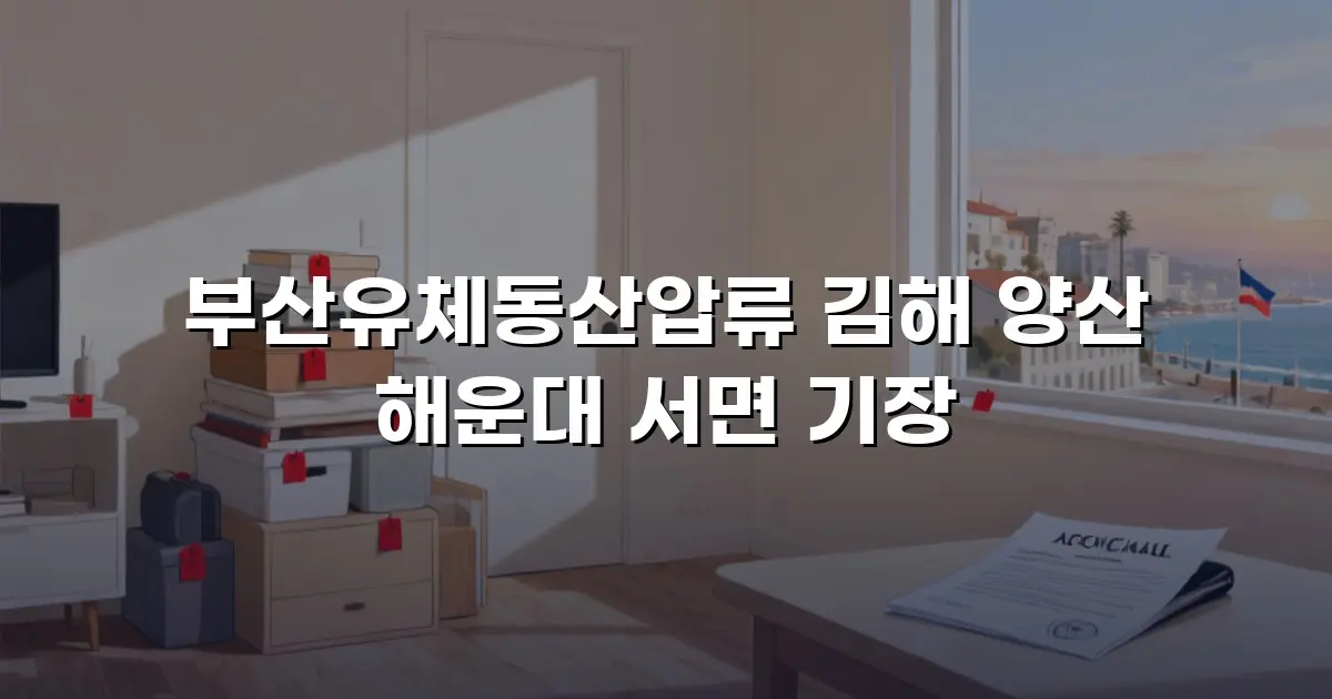 부산유체동산압류 김해 양산 해운대 서면 기장