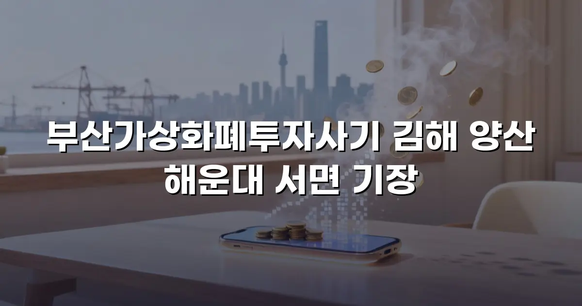 부산가상화폐투자사기 김해 양산 해운대 서면 기장