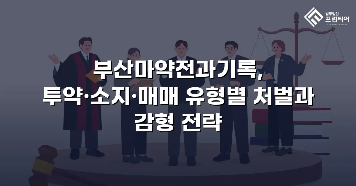 부산마약전과기록, 투약·소지·매매 유형별 처벌과 감형 전략