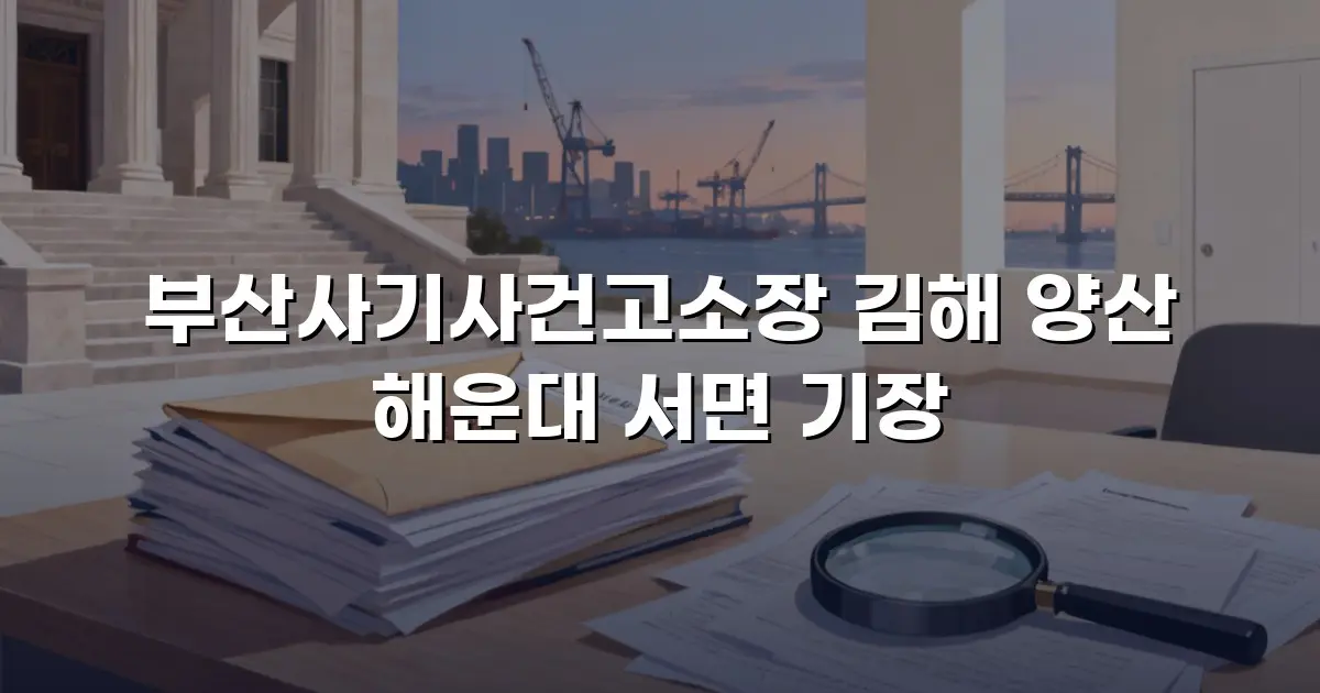 부산사기사건고소장 김해 양산 해운대 서면 기장
