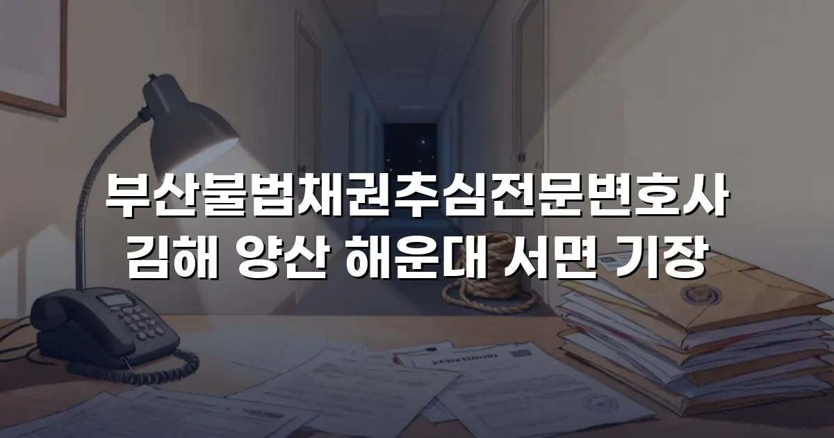 부산불법채권추심전문변호사 김해 양산 해운대 서면 기장