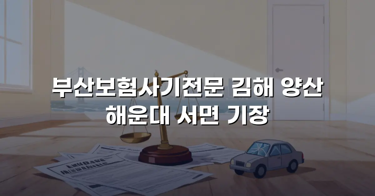 부산보험사기전문 김해 양산 해운대 서면 기장