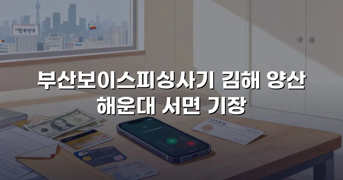부산보이스피싱사기 김해 양산 해운대 서면 기장