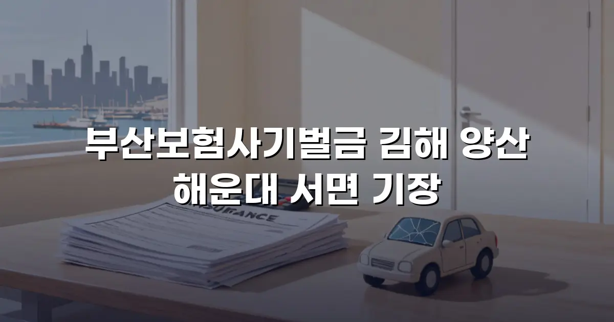 부산보험사기벌금 김해 양산 해운대 서면 기장