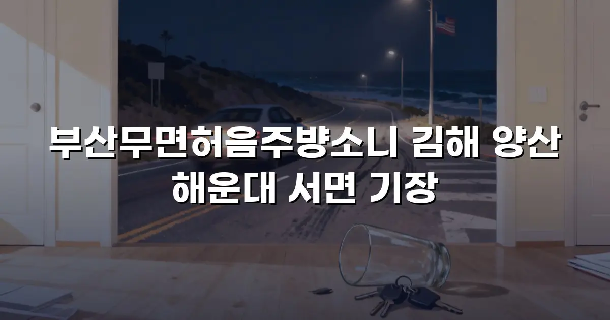 부산무면허음주뱡소니 김해 양산 해운대 서면 기장