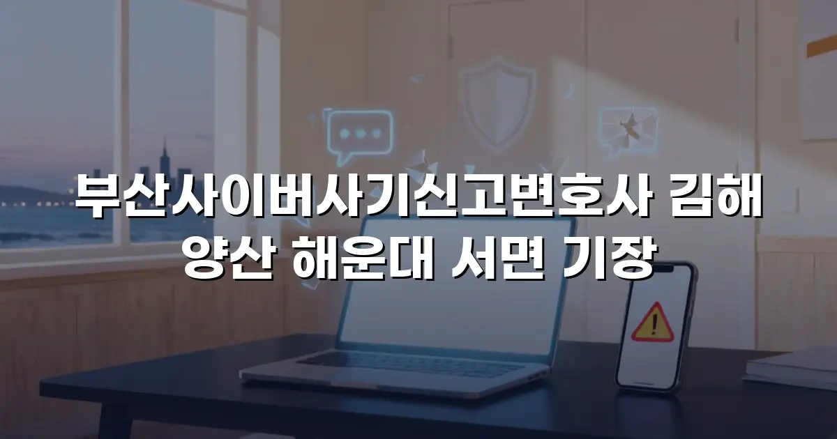 부산사이버사기신고변호사 김해 양산 해운대 서면 기장