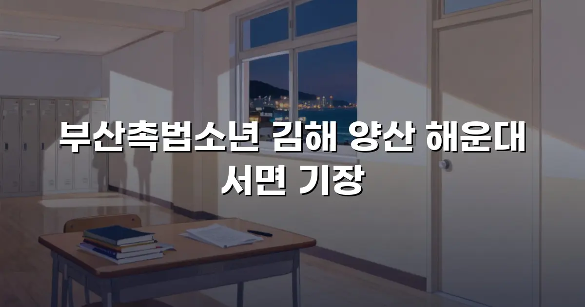부산촉법소년 김해 양산 해운대 서면 기장