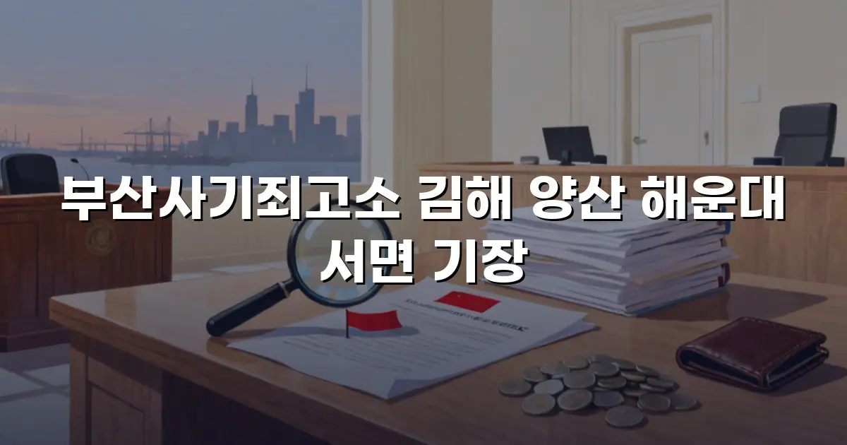 부산사기죄고소 김해 양산 해운대 서면 기장