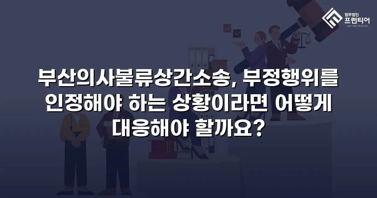 부산의사불류상간소송, 부정행위를 인정해야 하는 상황이라면 어떻게 대응해야 할까요?