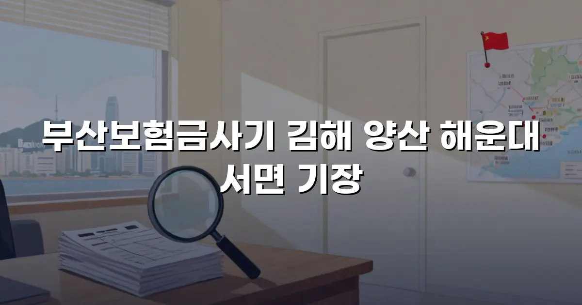 부산보험금사기 김해 양산 해운대 서면 기장