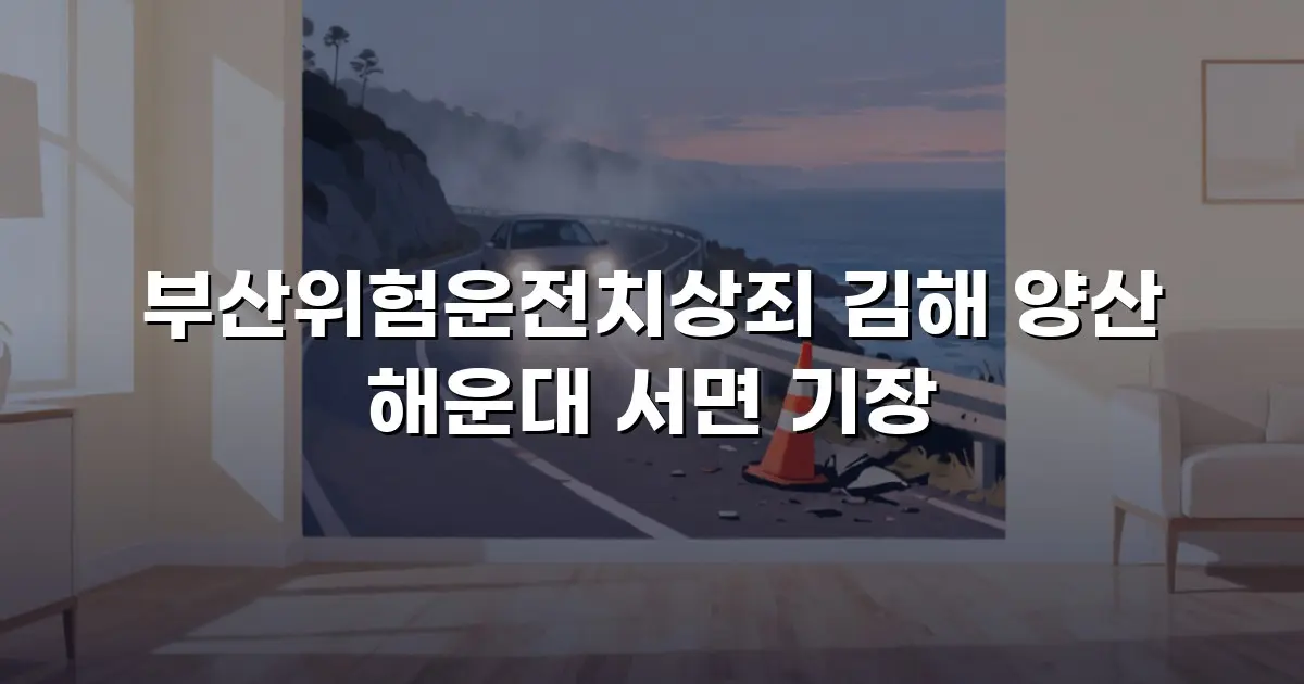 부산위험운전치상죄 김해 양산 해운대 서면 기장