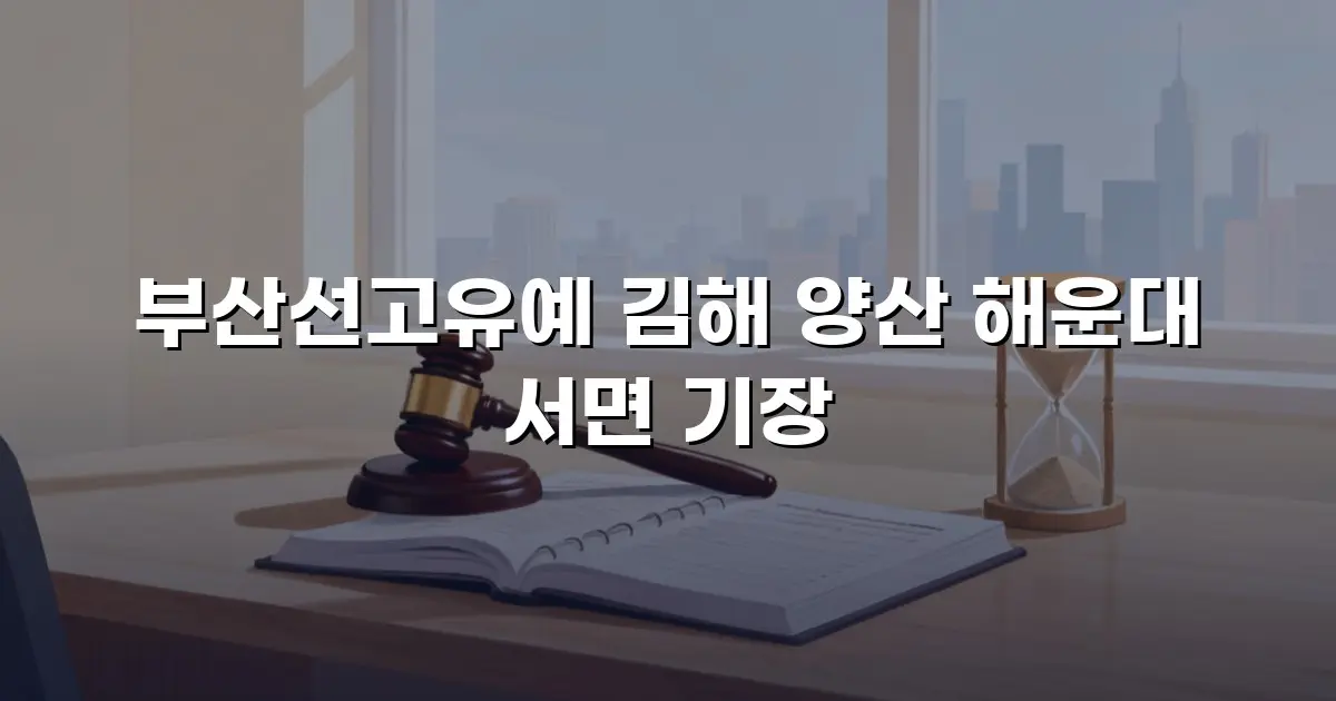 부산선고유예 김해 양산 해운대 서면 기장