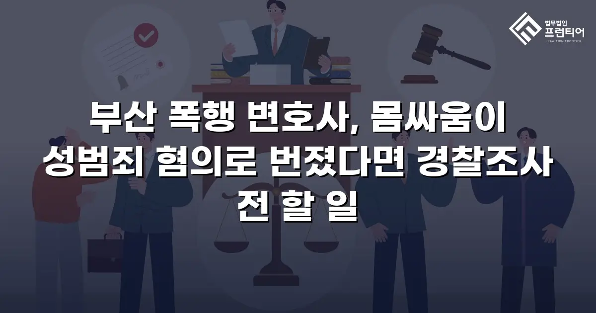 부산 폭행 변호사, 몸싸움이 성범죄 혐의로 번졌다면 경찰조사 전 할 일