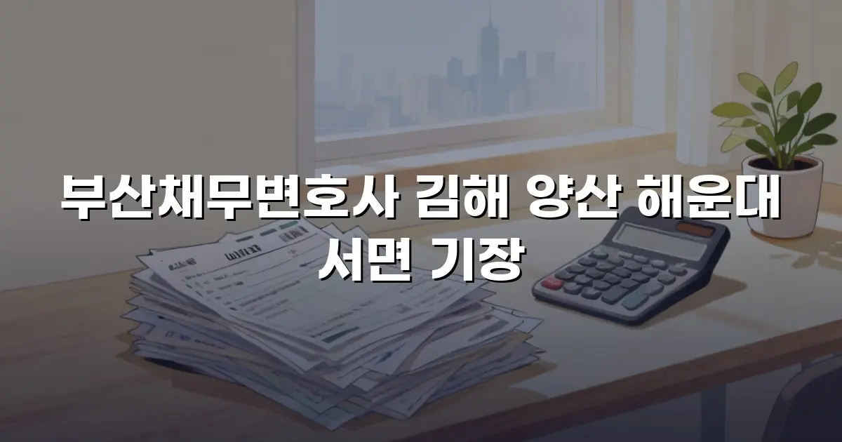 부산채무변호사 김해 양산 해운대 서면 기장