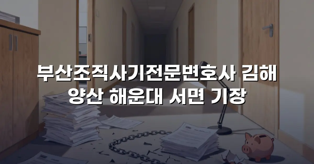 부산조직사기전문변호사 김해 양산 해운대 서면 기장