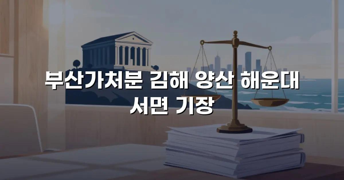 부산가처분 김해 양산 해운대 서면 기장