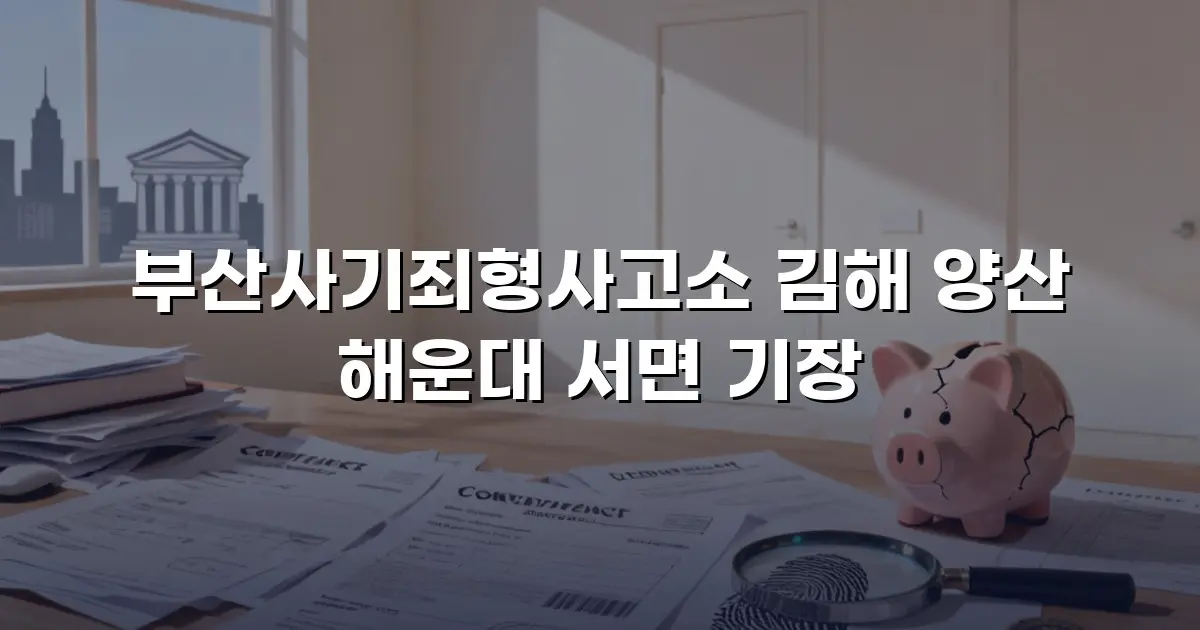 부산사기죄형사고소 김해 양산 해운대 서면 기장