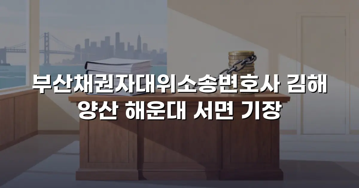 부산채권자대위소송변호사 김해 양산 해운대 서면 기장
