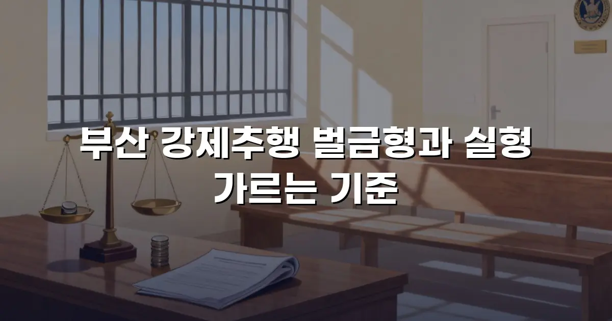 부산 강제추행 벌금형과 실형 가르는 기준