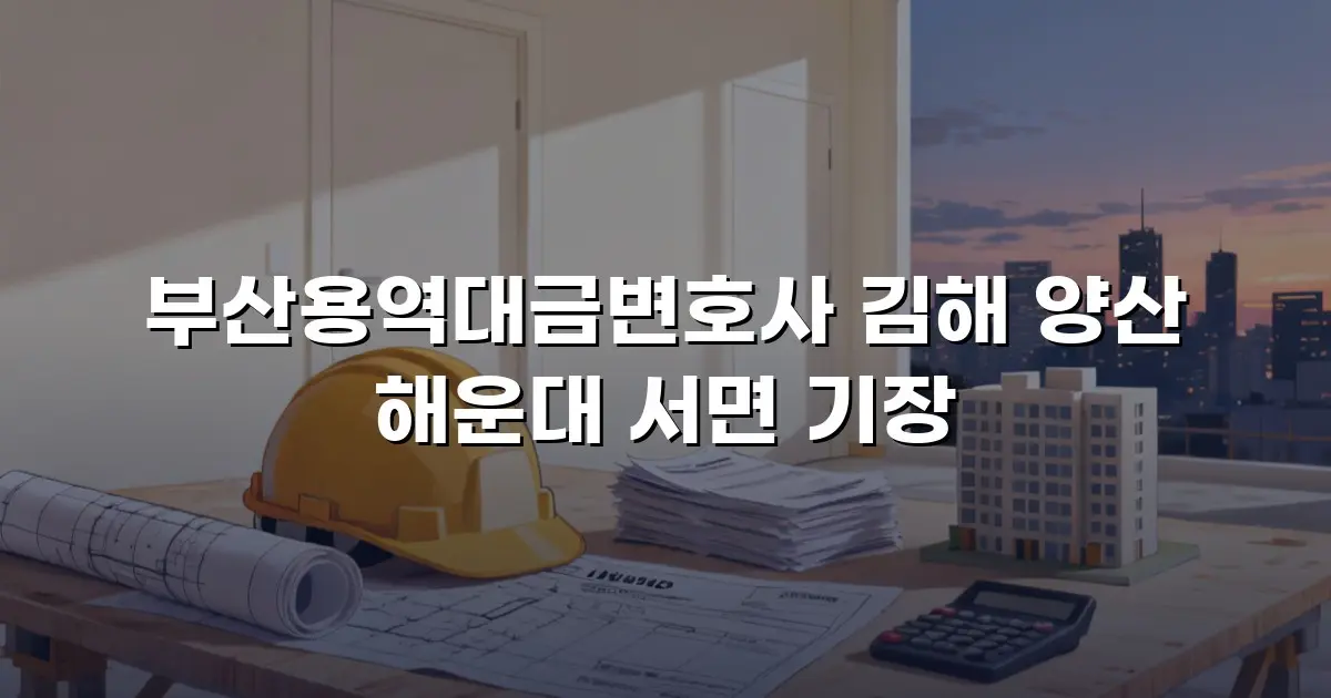 부산용역대금변호사 김해 양산 해운대 서면 기장
