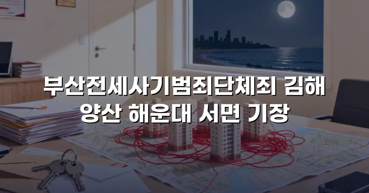 부산전세사기범죄단체죄 김해 양산 해운대 서면 기장