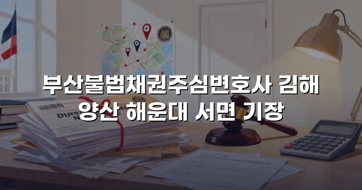 부산불법채권주심변호사 김해 양산 해운대 서면 기장