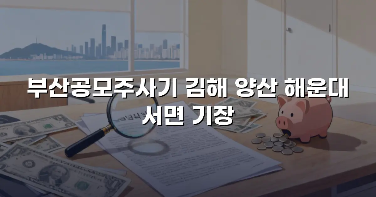 부산공모주사기 김해 양산 해운대 서면 기장