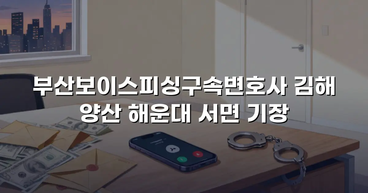 부산보이스피싱구속변호사 김해 양산 해운대 서면 기장