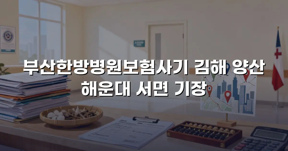 부산한방병원보험사기 김해 양산 해운대 서면 기장