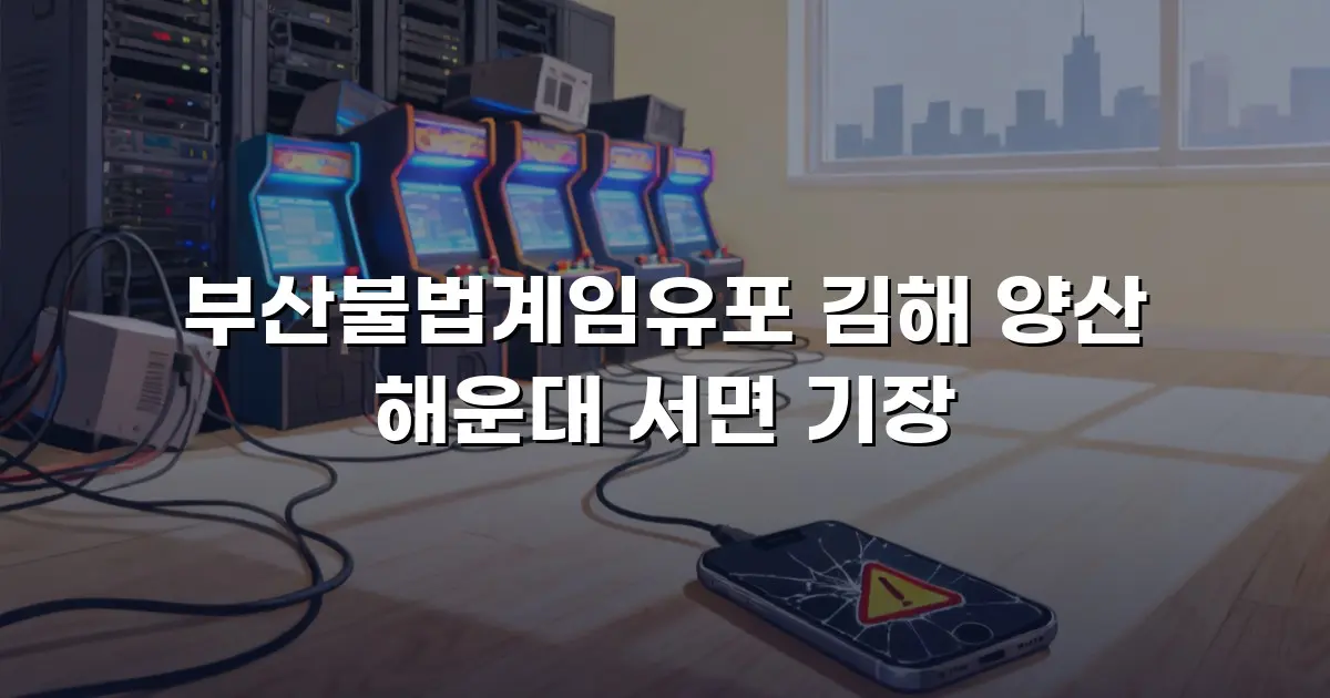 부산불법계임유포 김해 양산 해운대 서면 기장