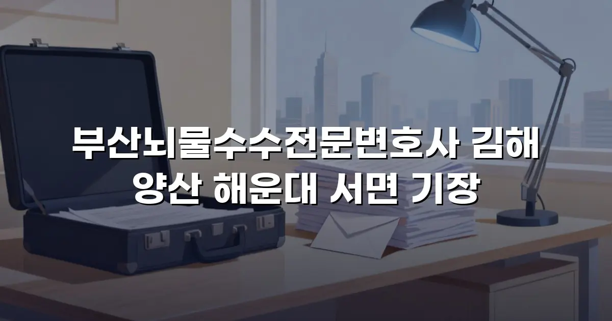 부산뇌물수수전문변호사 김해 양산 해운대 서면 기장