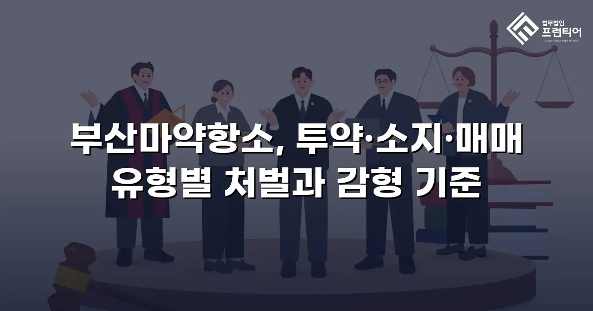 부산마약항소, 투약·소지·매매 유형별 처벌과 감형 기준