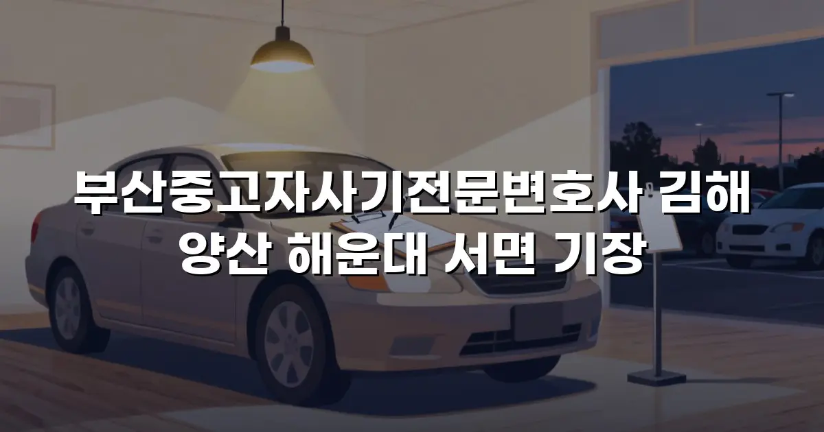 부산중고자사기전문변호사 김해 양산 해운대 서면 기장
