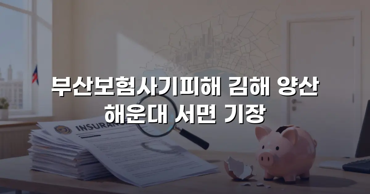 부산보험사기피해 김해 양산 해운대 서면 기장