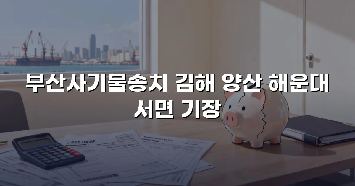 부산사기불송치 김해 양산 해운대 서면 기장